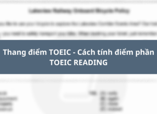 THANG ĐIỂM TOEIC – CÁCH TÍNH ĐIỂM TOEIC READING