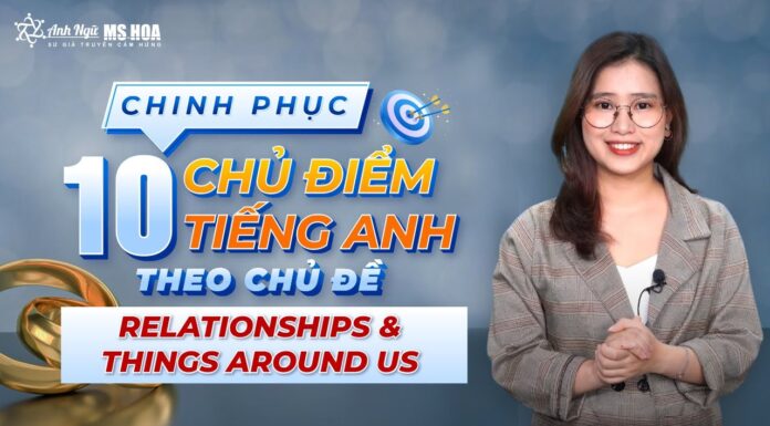 CHINH PHỤC TỪ VỰNG TIẾNG ANH THEO CHỦ ĐỀ THÔNG DỤNG